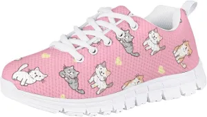 Dolyues Girls Sneakers Fashion Tennis Shoes for Kids Running Athletic Gym Sport Sneaker