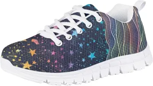 Dolyues Girls Sneakers Fashion Tennis Shoes for Kids Running Athletic Gym Sport Sneaker