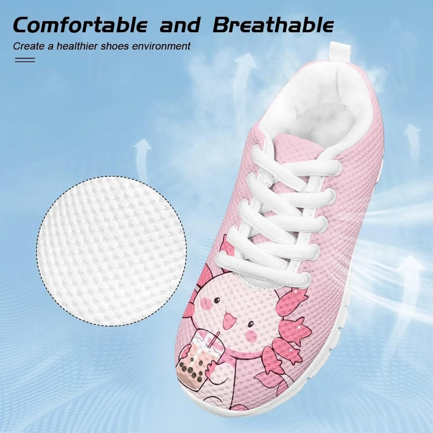 Dolyues Girls Sneakers Fashion Tennis Shoes for Kids Running Athletic Gym Sport Sneaker