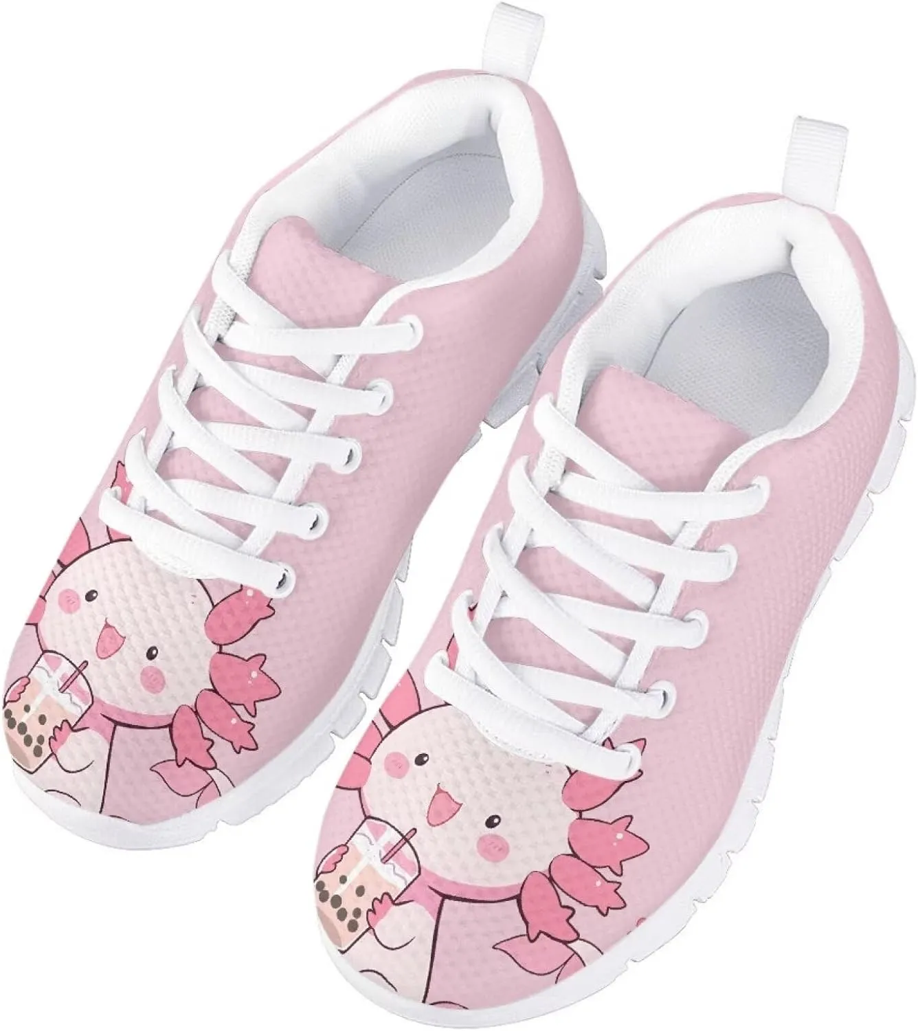 Dolyues Girls Sneakers Fashion Tennis Shoes for Kids Running Athletic Gym Sport Sneaker