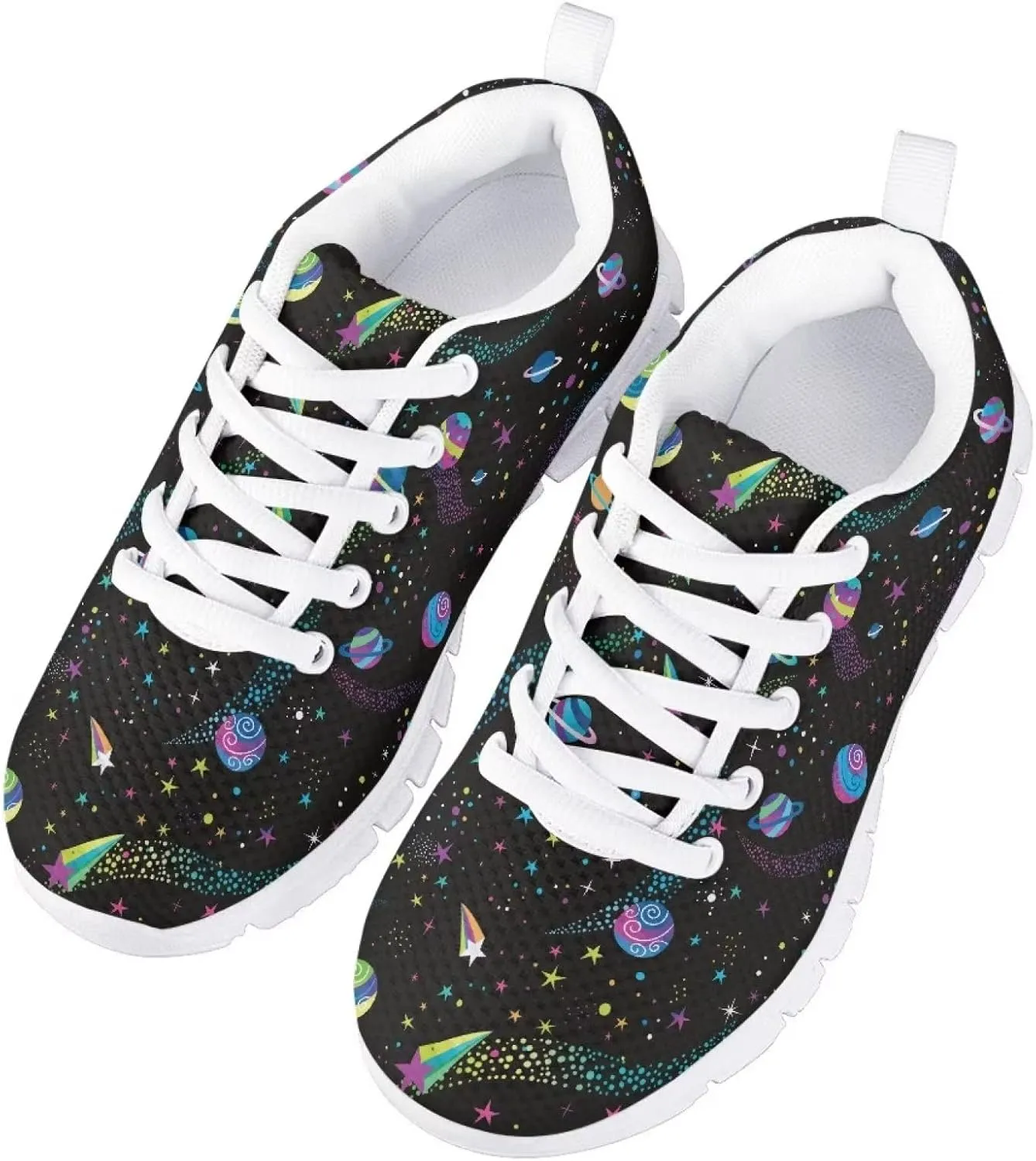 Dolyues Kids Shoes Lightweight Breathable Girls Tennis Sneakers for Running Athletic Walking Gym Sports