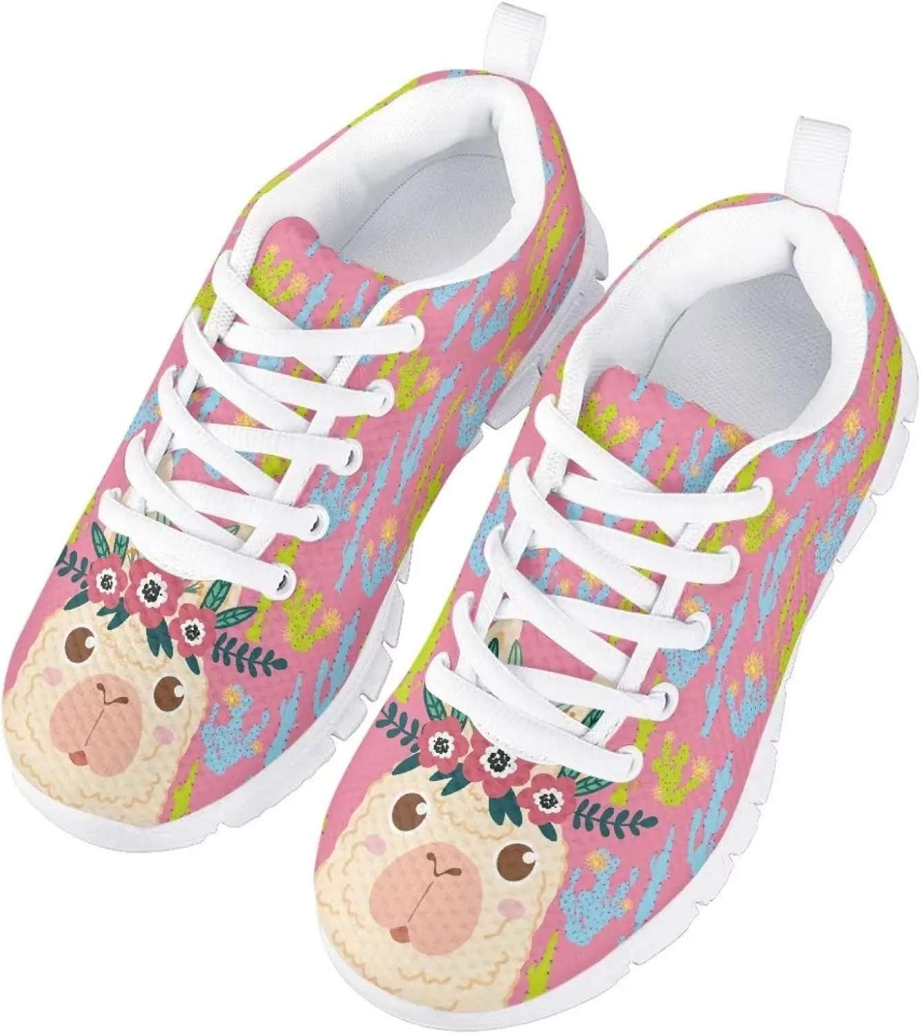 Dolyues Kids Sneakers Girls Tennis Shoes for Running Athletic Walking Gym Sports Lightweight Breathable Shoe Footwear