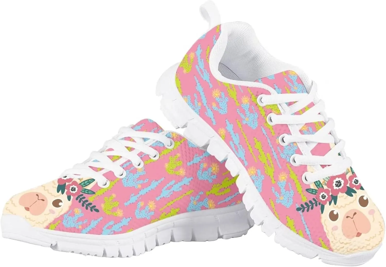 Dolyues Kids Sneakers Girls Tennis Shoes for Running Athletic Walking Gym Sports Lightweight Breathable Shoe Footwear