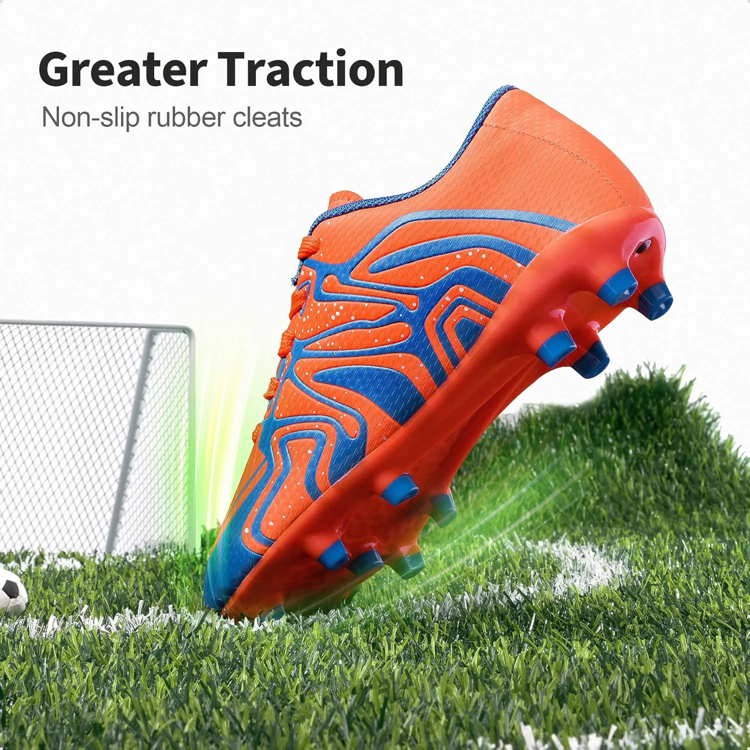 DREAM PAIRS Boys Girls Soccer Cleats Youth Firm Groud Baseball Cleats Sport Athletic Outdoor Trainning Football Shoes for Little/Big Kid