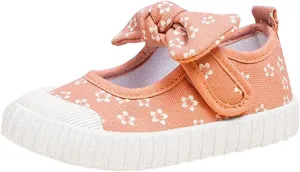 Dress Girls Rubber Sole Toddler Child Floral Printed Canvas Outing Baby Bow Kids Shoes Baby Boots 12-18 Months Girl