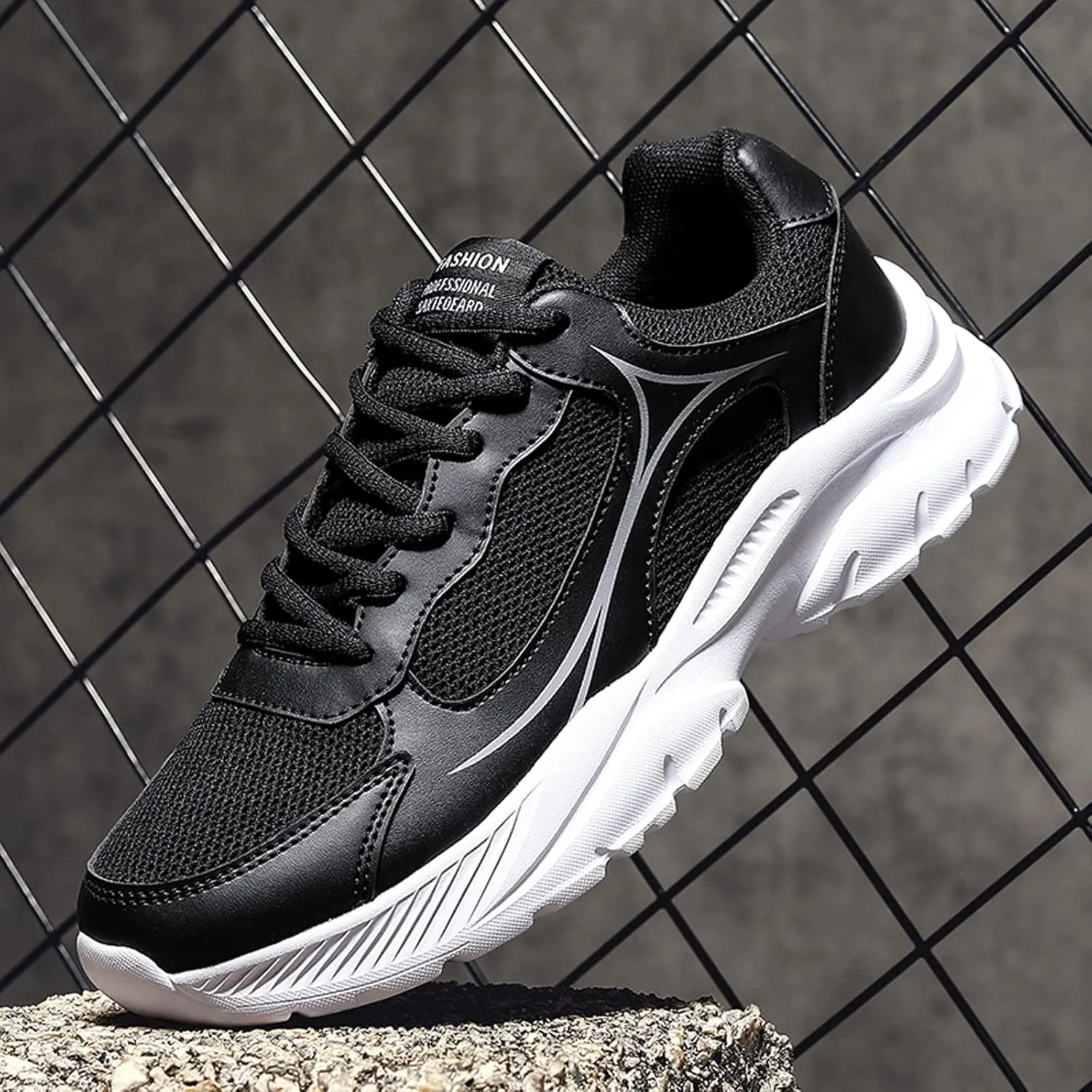 Fashion Men Mesh Mountaineering Casual Sport Shoes Lace Up Solid Color Running Breathable Soft Mens Lite Adapt Sneaker