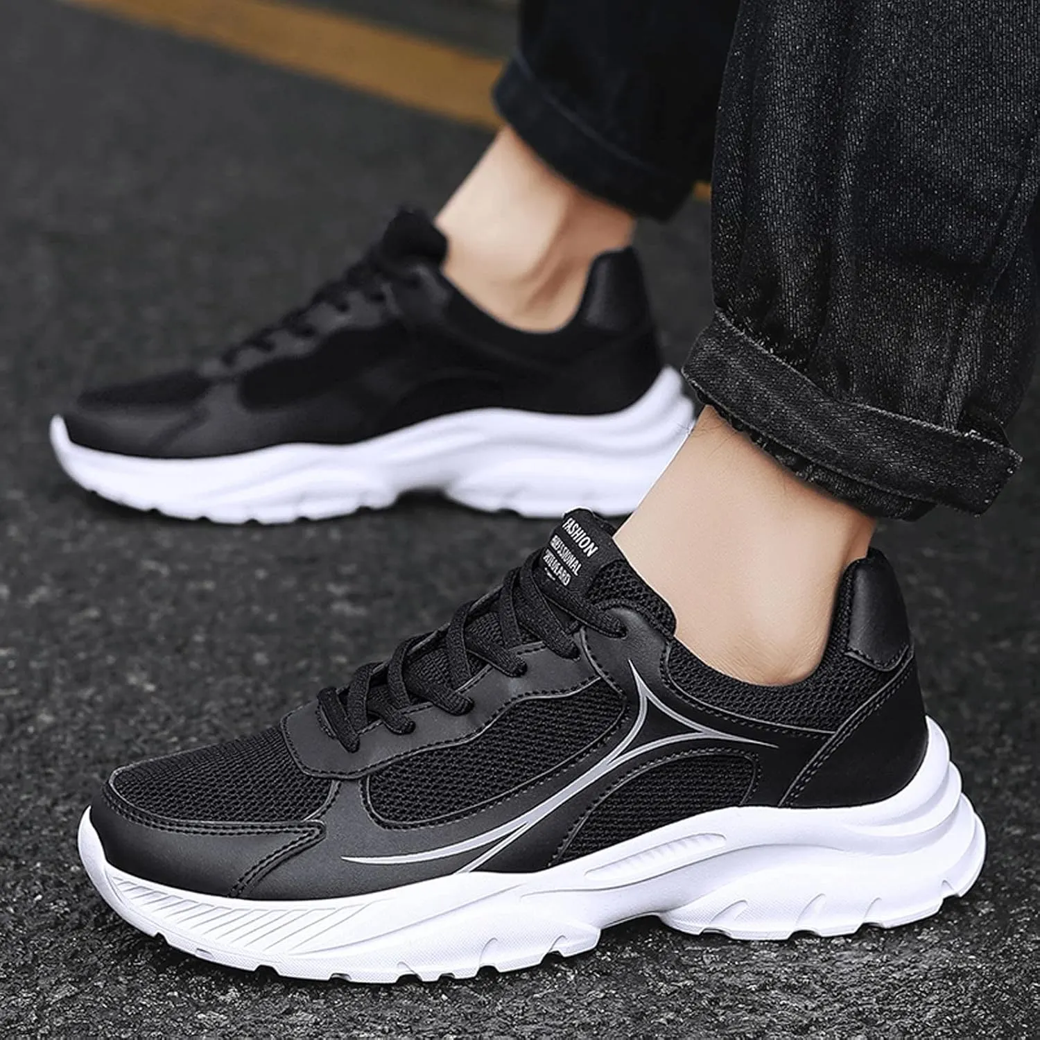 Fashion Men Mesh Mountaineering Casual Sport Shoes Lace Up Solid Color Running Breathable Soft Mens Lite Adapt Sneaker