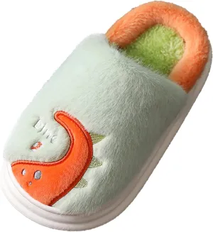 Fluff Slippers for Girls Fashion Autumn And Winter Boys And Girls Slippers Flat Bottom Thick Girls Flip Flops Size 5