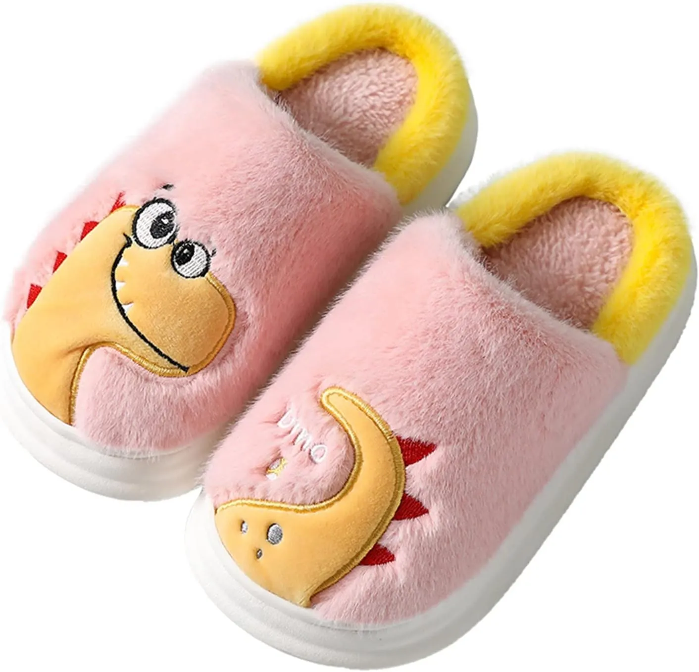 Fluff Slippers for Girls Fashion Autumn And Winter Boys And Girls Slippers Flat Bottom Thick Girls Flip Flops Size 5