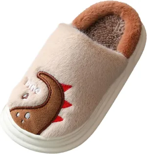 Fluff Slippers for Girls Fashion Autumn And Winter Boys And Girls Slippers Flat Bottom Thick Girls Flip Flops Size 5