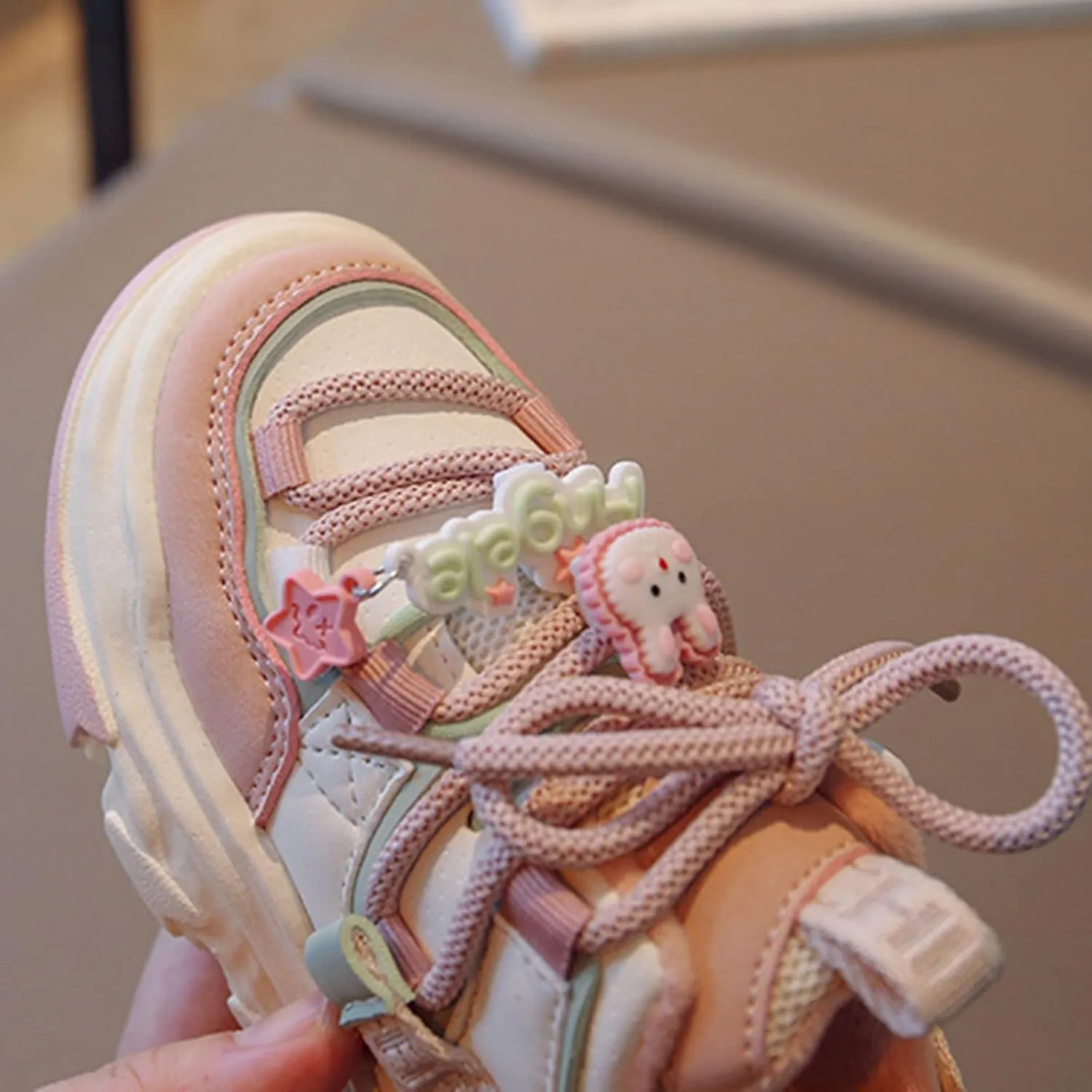 Girls and Toddler Chunky Sneakers Vulcanize Fashion Girls Platform Thick Sole Outdoor Running Glittery Toddler Shoes