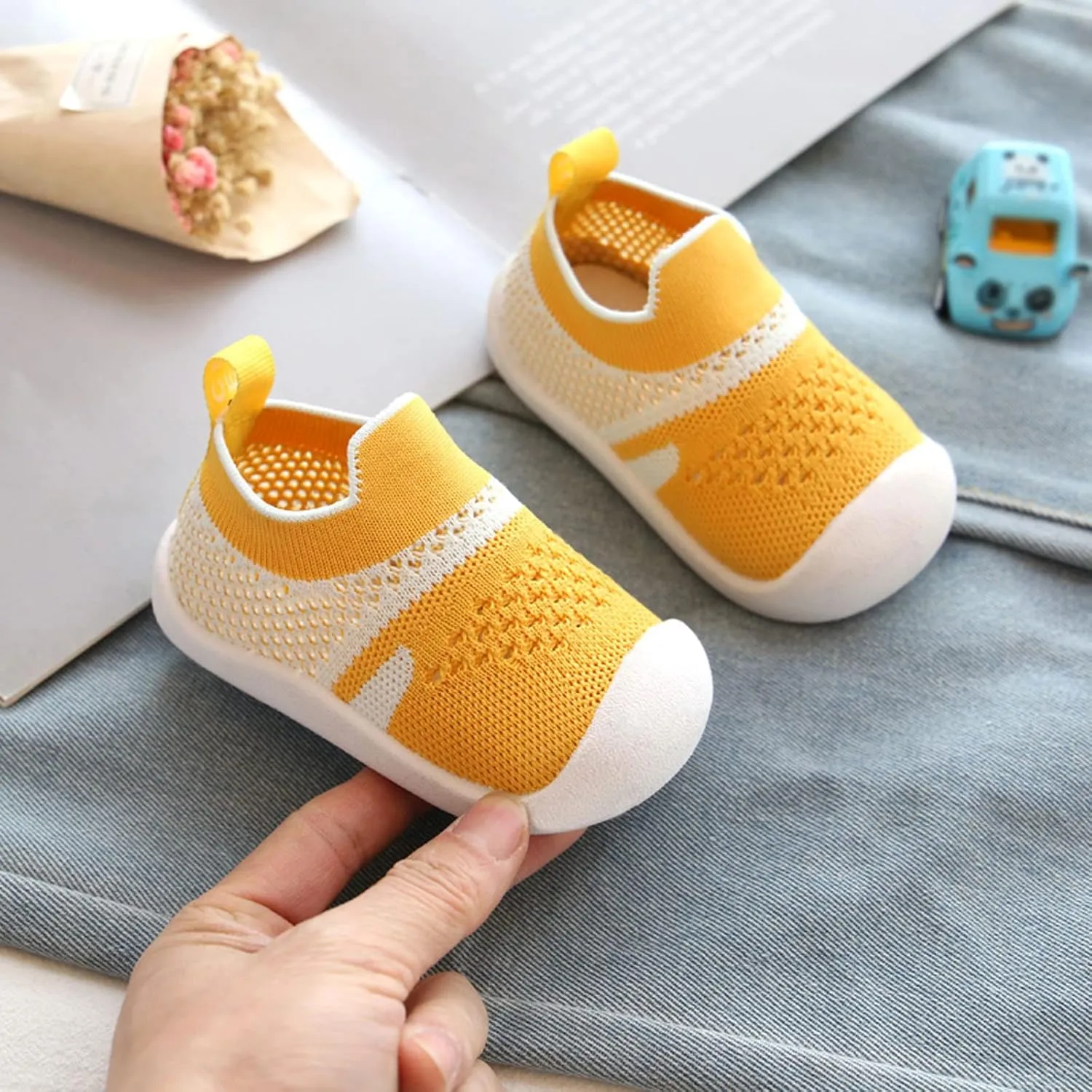 Girls Boys Leisure Shoes Mesh Soft Bottom Breathable Slip On Sport Shoes Socks Shoes Toddler Size 8 Boys Shoes