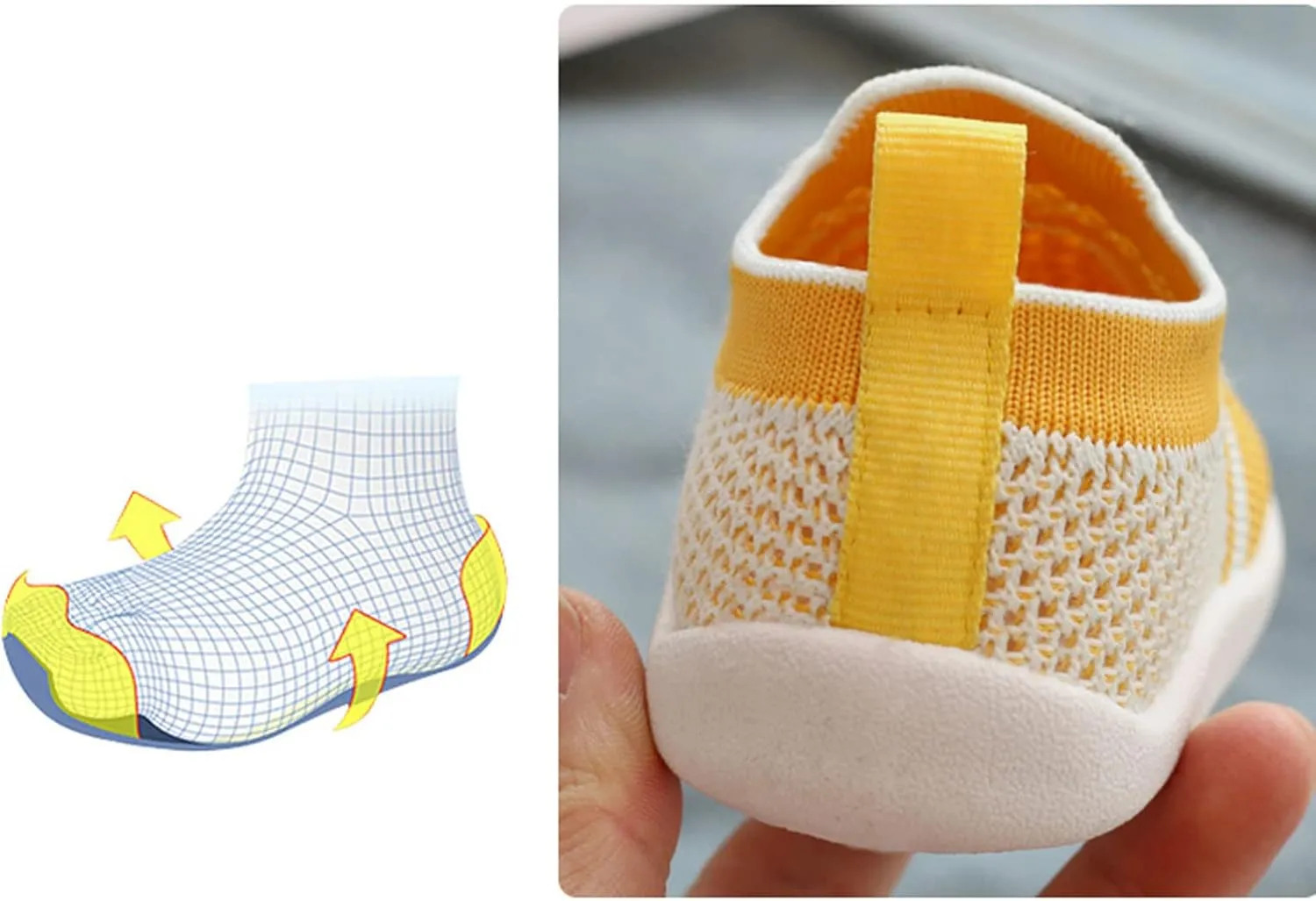 Girls Boys Leisure Shoes Mesh Soft Bottom Breathable Slip On Sport Shoes Socks Shoes Toddler Size 8 Boys Shoes