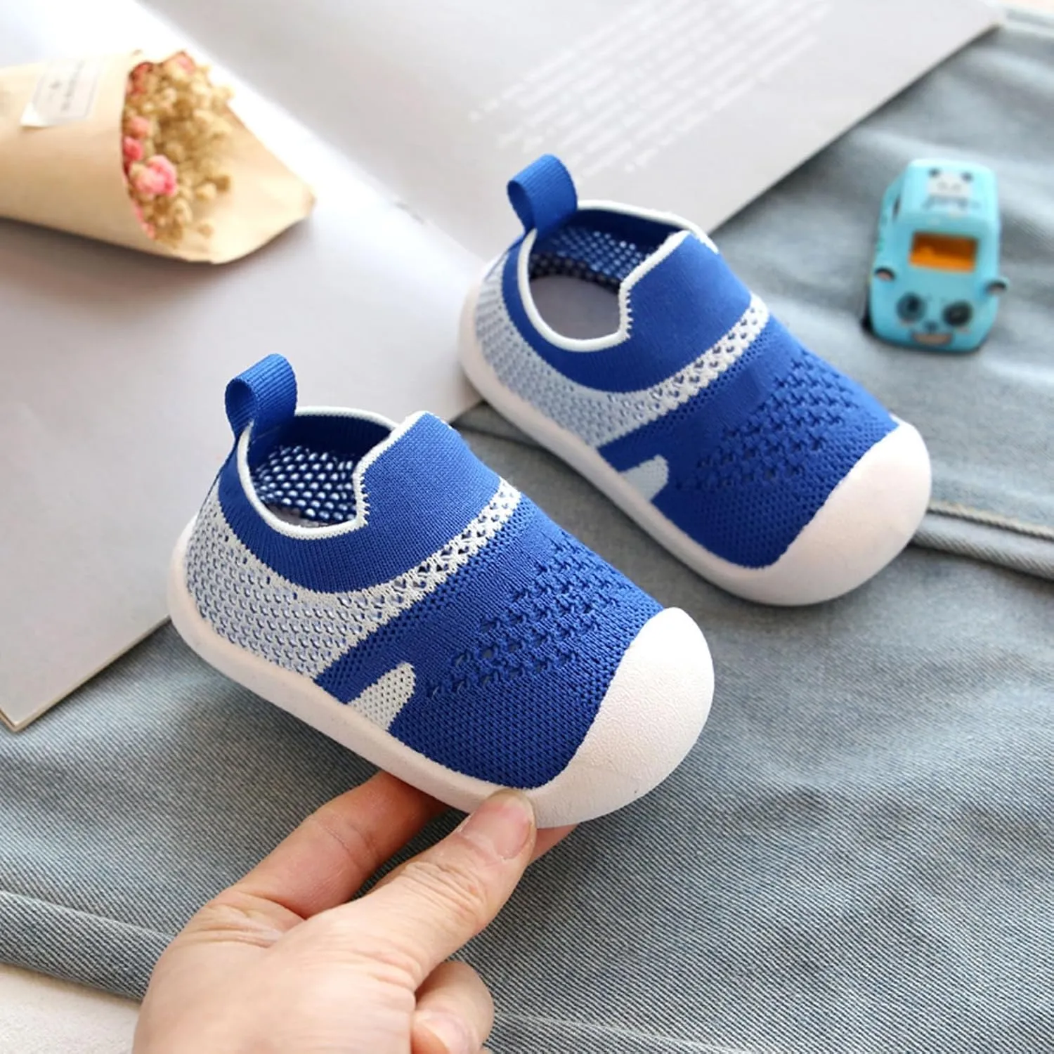 Girls Boys Leisure Shoes Mesh Soft Bottom Breathable Slip On Sport Shoes Socks Shoes Toddler Size 8 Boys Shoes