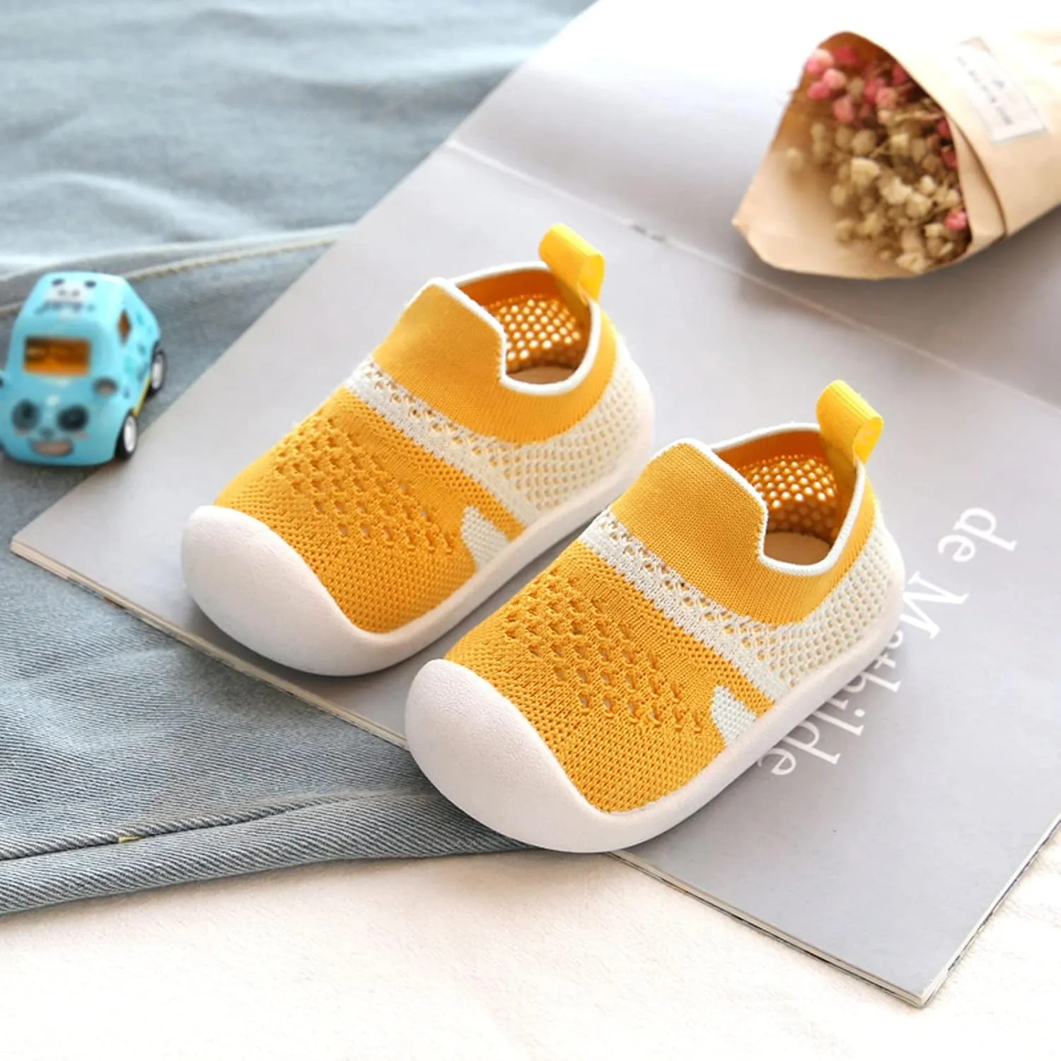 Girls Boys Leisure Shoes Mesh Soft Bottom Breathable Slip On Sport Shoes Socks Shoes Toddler Size 8 Boys Shoes