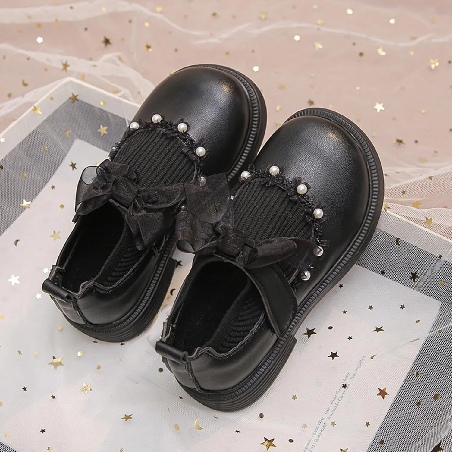 Girls Kids Leather Sneakers Toddler Girl High Toe School Sequins Shoes Childrens Soft Sole Ankle Loafers aterproof