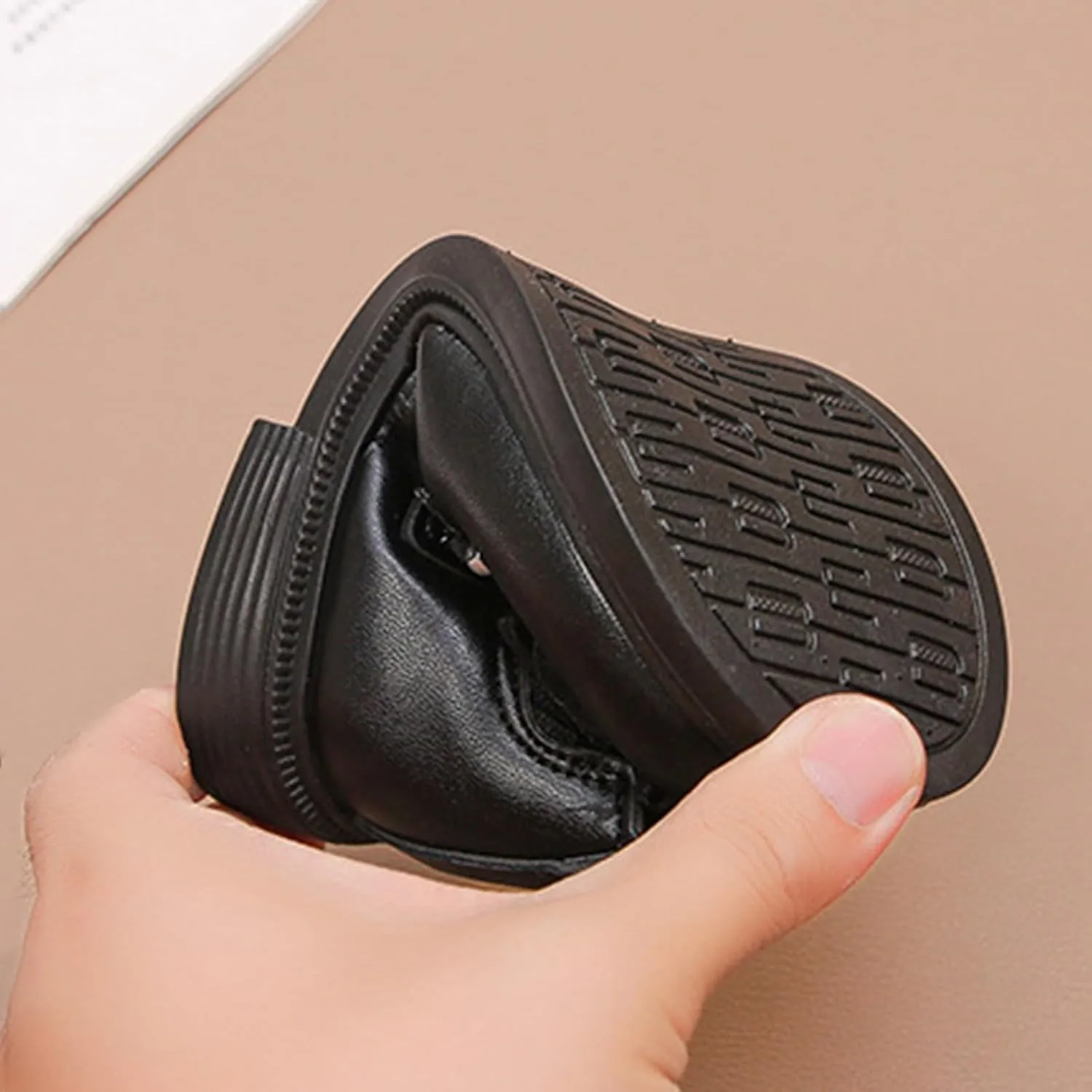 Girls Kids Leather Sneakers Toddler Girl High Toe School Sequins Shoes Childrens Soft Sole Ankle Loafers aterproof