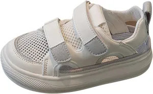 Girls Volleyball Shoes Boys Girls Canvas Shoes Hollow Adjustable Hook and Loop Classic Low Top Kids Sneakers Toddler