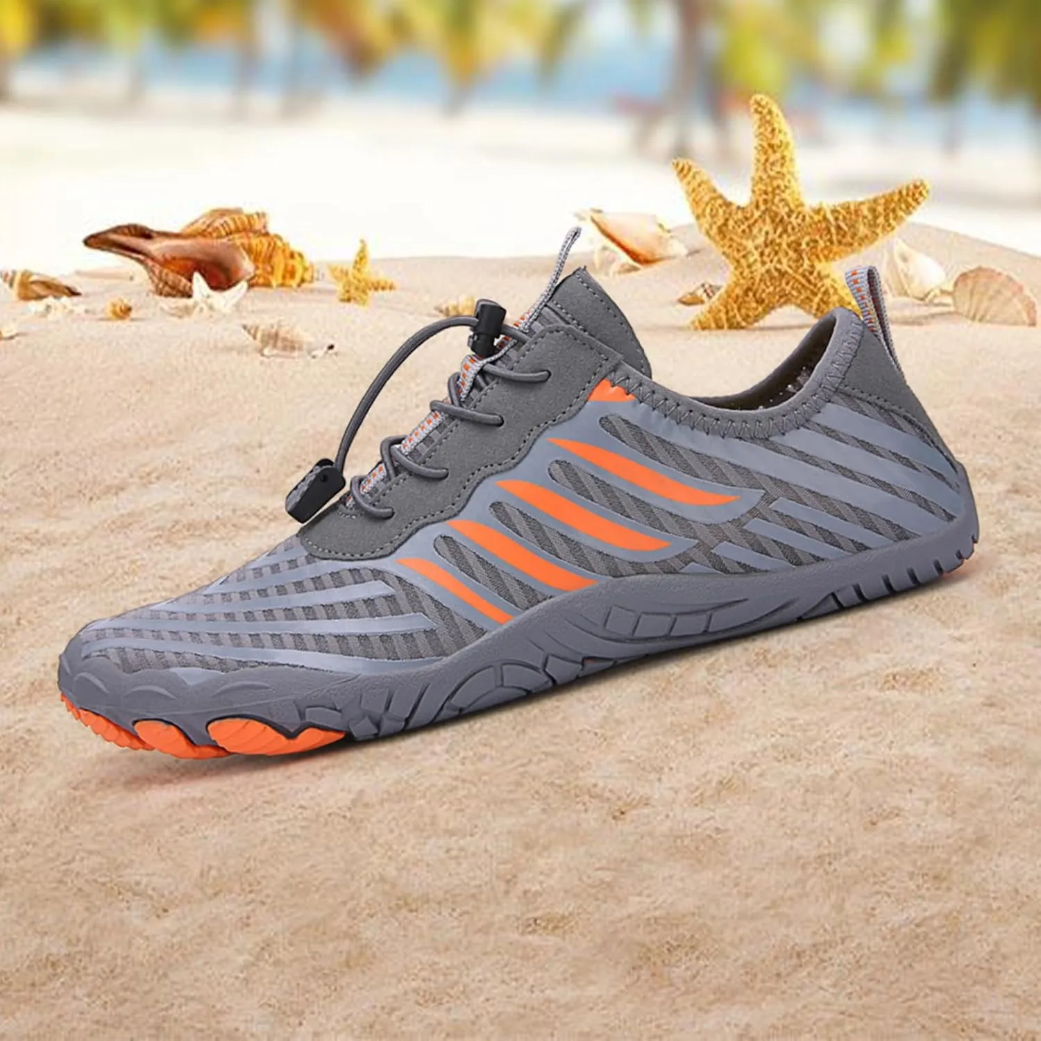 Grounded Footwear for Women Men Non-Slip Breathable Trail Athletic Footwear,Wide Toe Box Quick-Dry Swim Shoes,Lightweight Comfortable Water-Resistant Hiking Barefoot with Adjustable Shoelaces