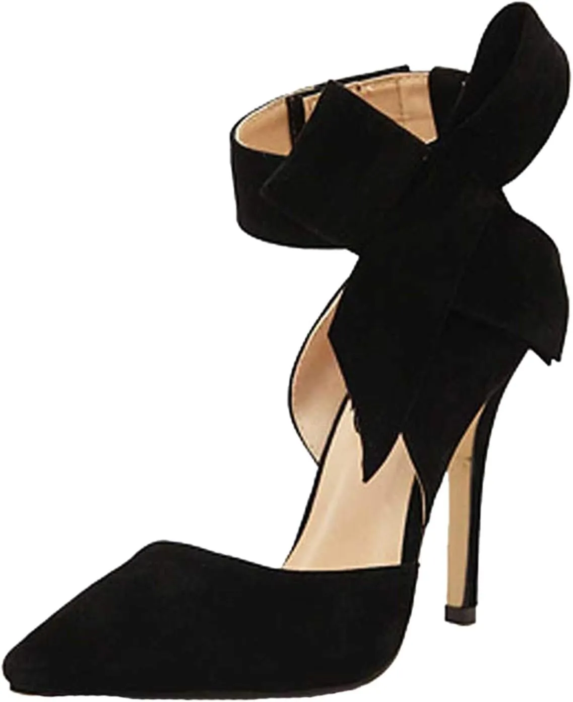 Heels Fashion Pointed Big Temperament Summer Bow Color Solid High Ladies Women's sandals Woman Summer Sandals