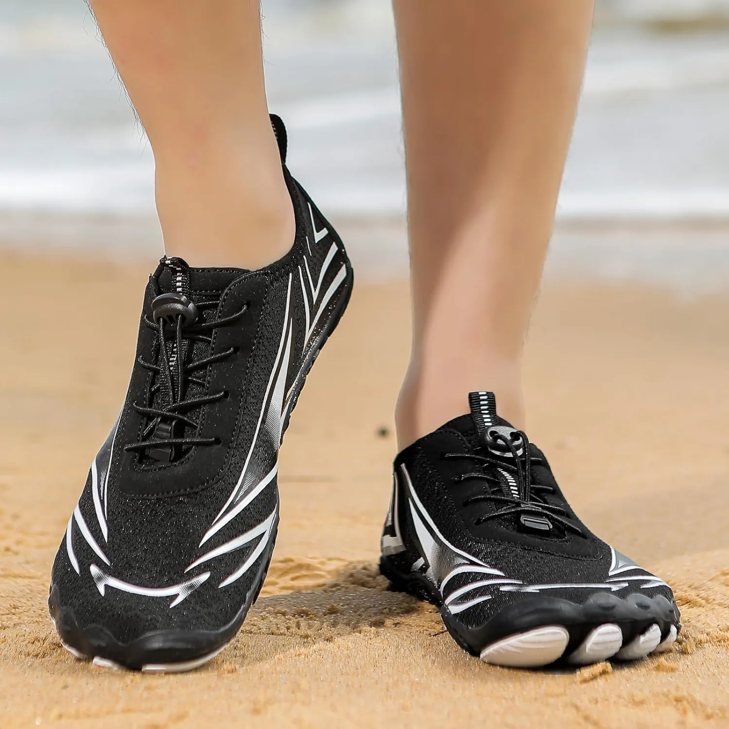 Hike Barefoot Footwear for Women Men Lightweight Non-Slip Hiking Athletic Footwear,Quick-Dry&Wide Toe Box Breathable Trail Shoes,Summer Comfortable Grounded Shoes with Adjustable Shoelaces