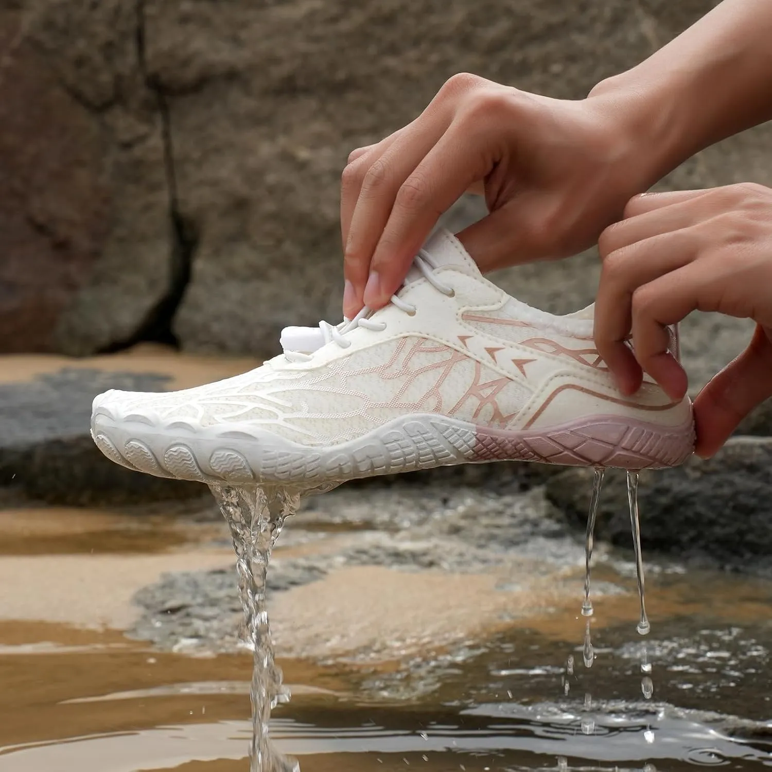 Hike Barefoot Shoes for Women Men Breathable Athletic Footwear Zero Drop Trail Running Shoes with Wide Toe Box