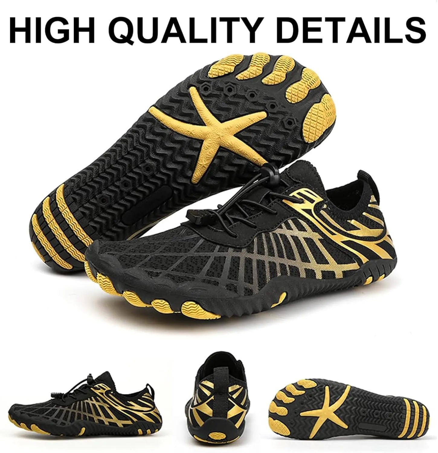 Hiking Barefoot Shoes for Women Men,Pro-Healthy&Non-Slip Water Shoes Footwear, Wide Toe Waterproof Trail Running Footwear,Beach Pool Aqua Swimming Sur Fitness Barefoot Wear Unisex