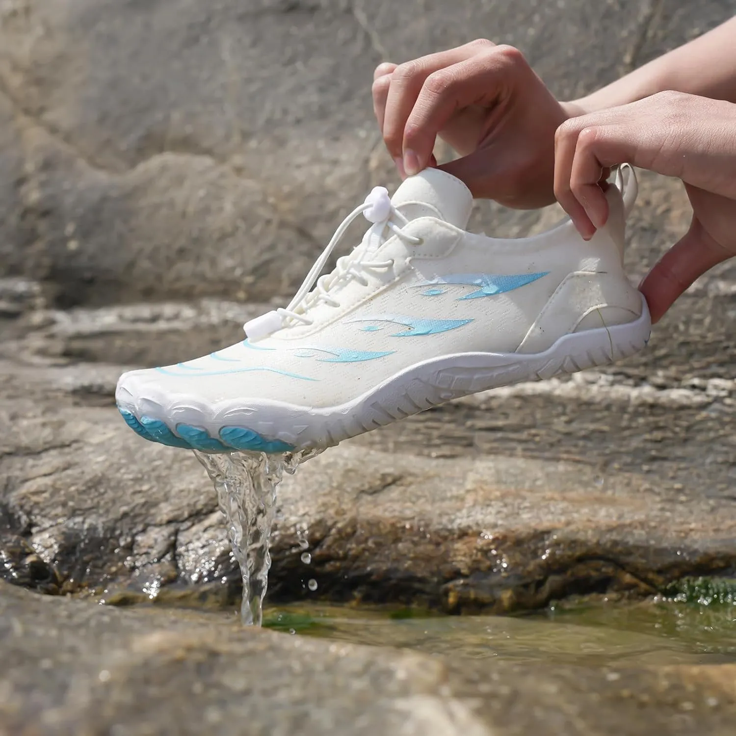 Hiking Footwear for Women Men Healthy & Non-Slip Fashion Trail Running Shoes,Lightweight Wide Toe Box & Quick Dry Hiking Footwear,Outdoor Zero Drop Water Shoes with Adjustable Strap