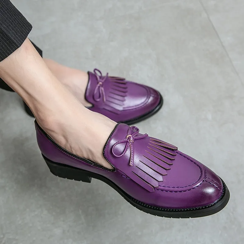 Hnzxzm casual loafers Men Leather Shoes Fashion Wedding Party Shoes Luxury Men Designer Business Flats Shoes Large Size 2020 New tassel