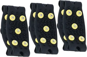 Homoyoyo Ice Grippers for Shoes Climbing Anti-Slip Spikes Mountaineering Shoe Cover Black Universal Fit