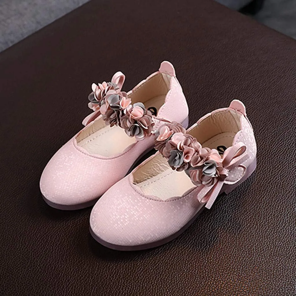 Infant Floral Girls Kids Sandals Toddler Dance Leather Shoes Baby Princess Baby Shoes Kid Sneaker Boy
