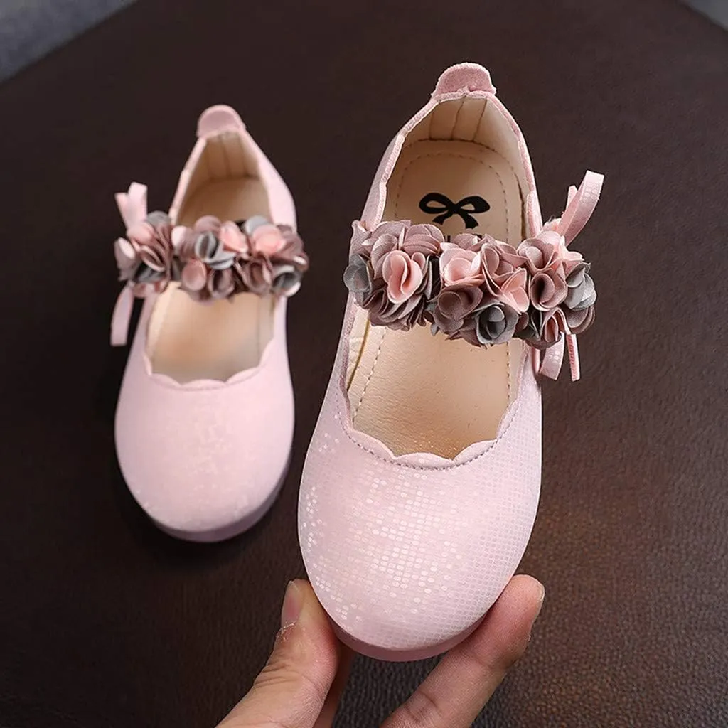Infant Floral Girls Kids Sandals Toddler Dance Leather Shoes Baby Princess Baby Shoes Kid Sneaker Boy
