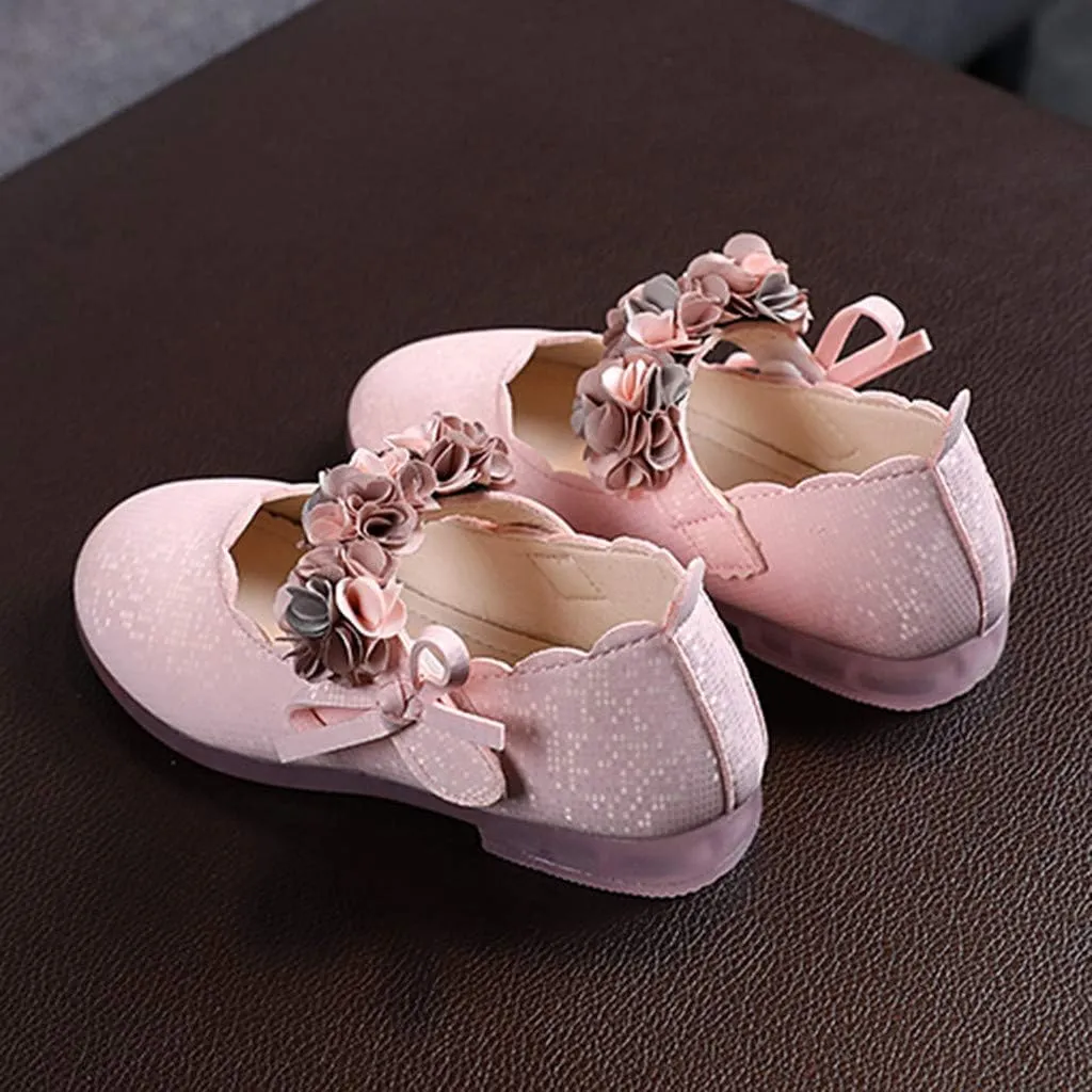 Infant Floral Girls Kids Sandals Toddler Dance Leather Shoes Baby Princess Baby Shoes Kid Sneaker Boy