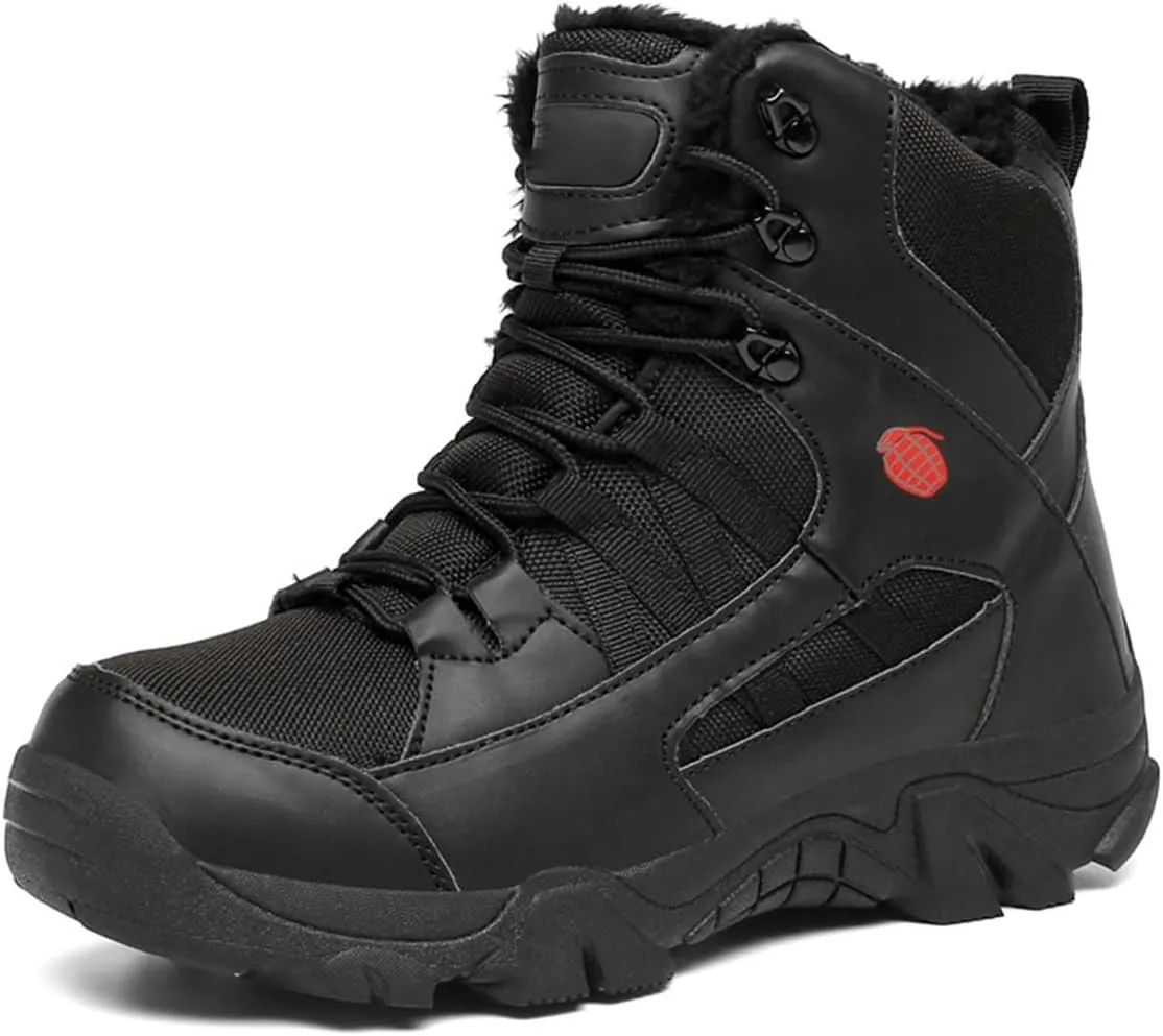 Kervaky Men's Snow, Mountaineering, Hiking, Military Tactical, Work & Outdoor Warm Boots