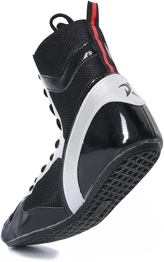 Kids Adults Boxing Shoes, Men's Wrestling Shoes Teenagers Kickboxing Sparring Trainers Breathable Bodybuilding Boxing Boots