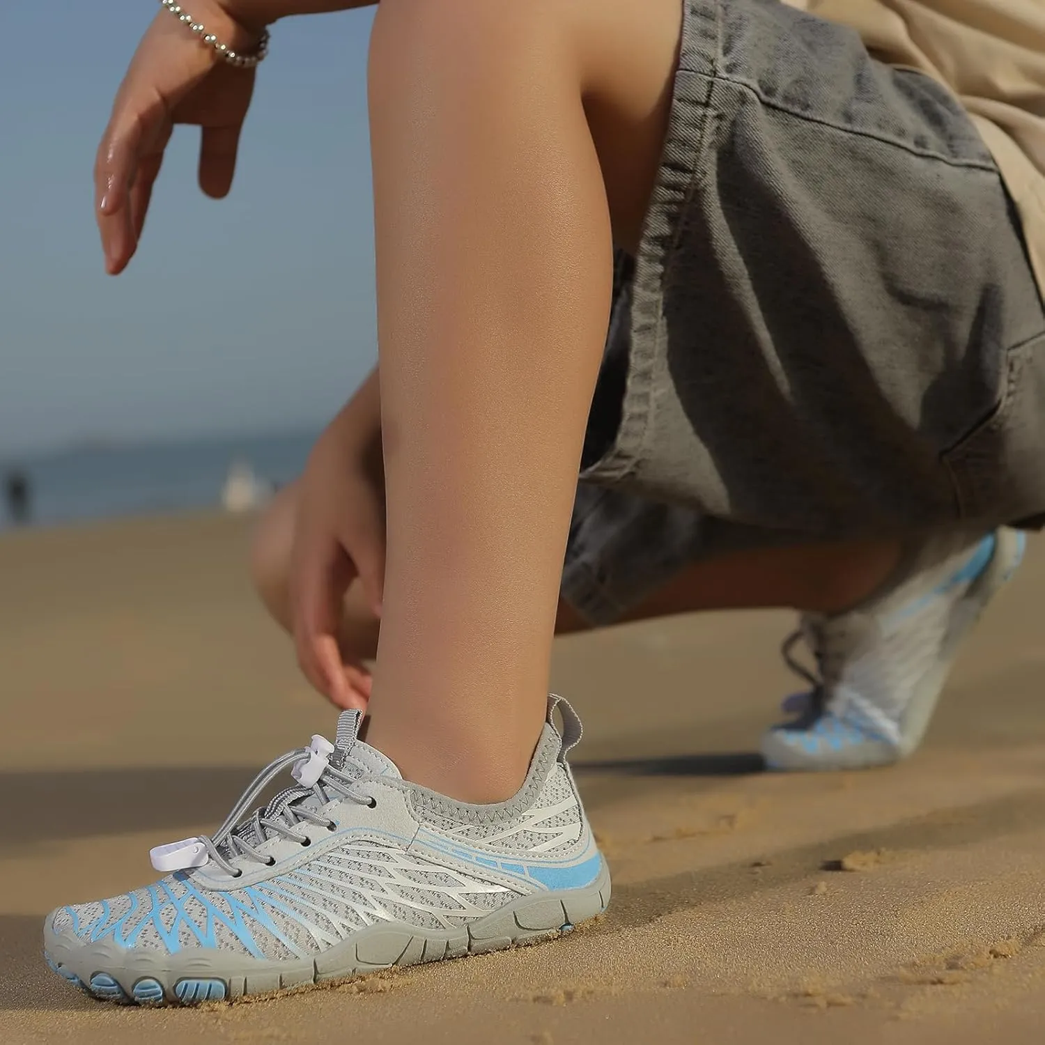 Kids Barefoot Shoes Toddler Boys Girls Sneakers Comfort Anti-Slip Walking Shoes Wide Toe Box Quick Dry Lightweigt Waterproof Breathable Shoes Non-Slip Hiking Footwear Shoes Barefoot Sneakers