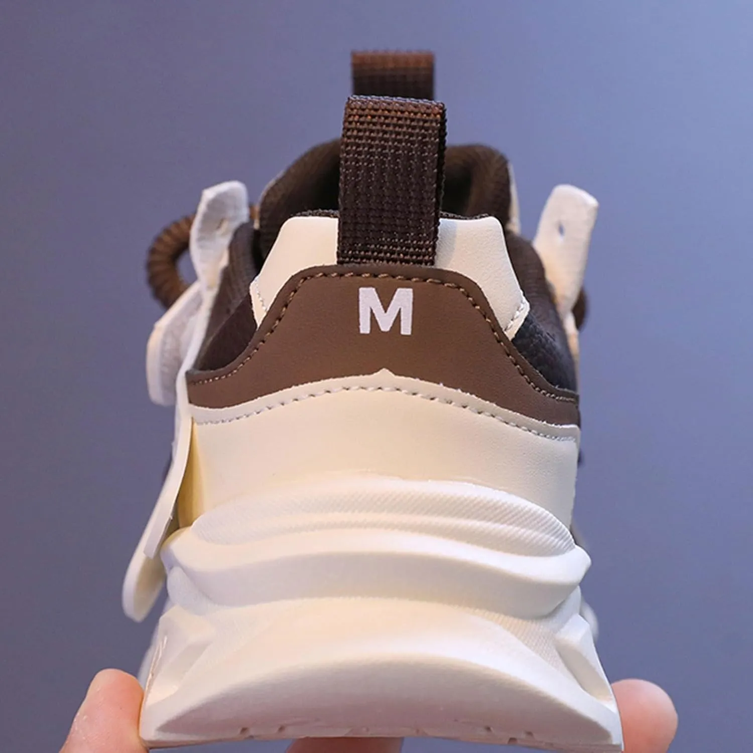 Kids' Handsome Matching Leather Sneakers Boys' Daddy Shoes Girls' Small and Medium Casual Shoes Kids Sneakers Size 13