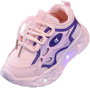 Kids Light-Up Sneakers Flashing Sports Shoes Fashion Glowing Trainer Luminous Running Athletic Shoes for Boy Girl