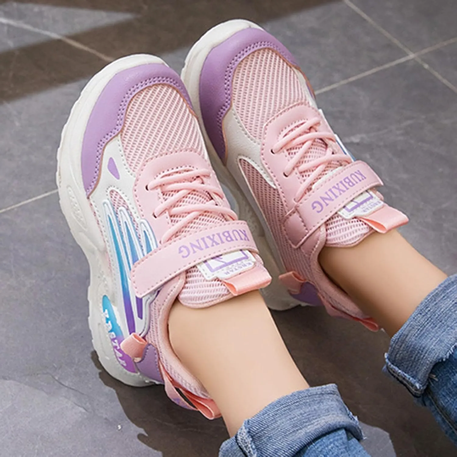 Kids Running Shoes Toddler Big Kids Shoes Boys Girls Breathable Sneakers Athletic Running Casual White Sports