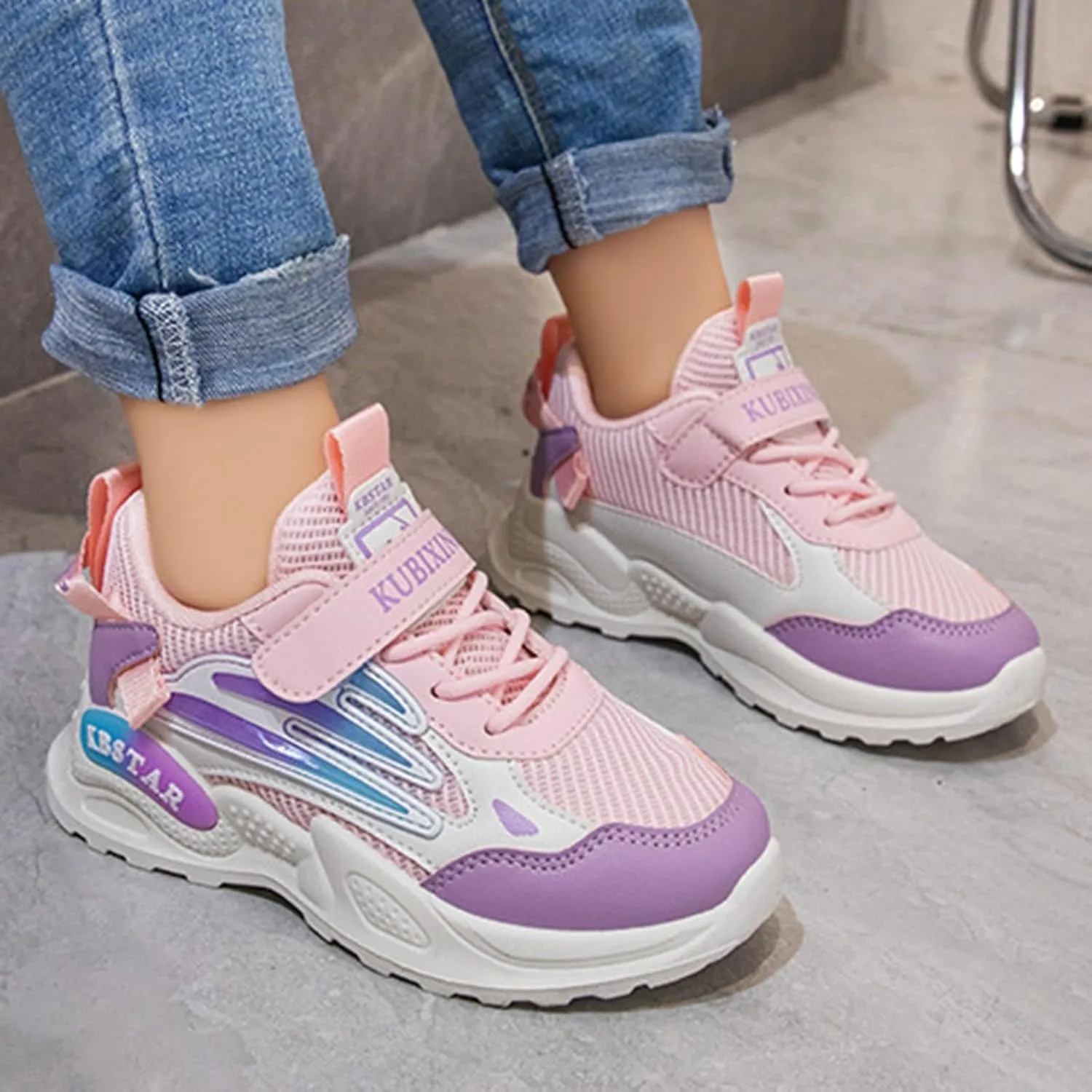 Kids Running Shoes Toddler Big Kids Shoes Boys Girls Breathable Sneakers Athletic Running Casual White Sports