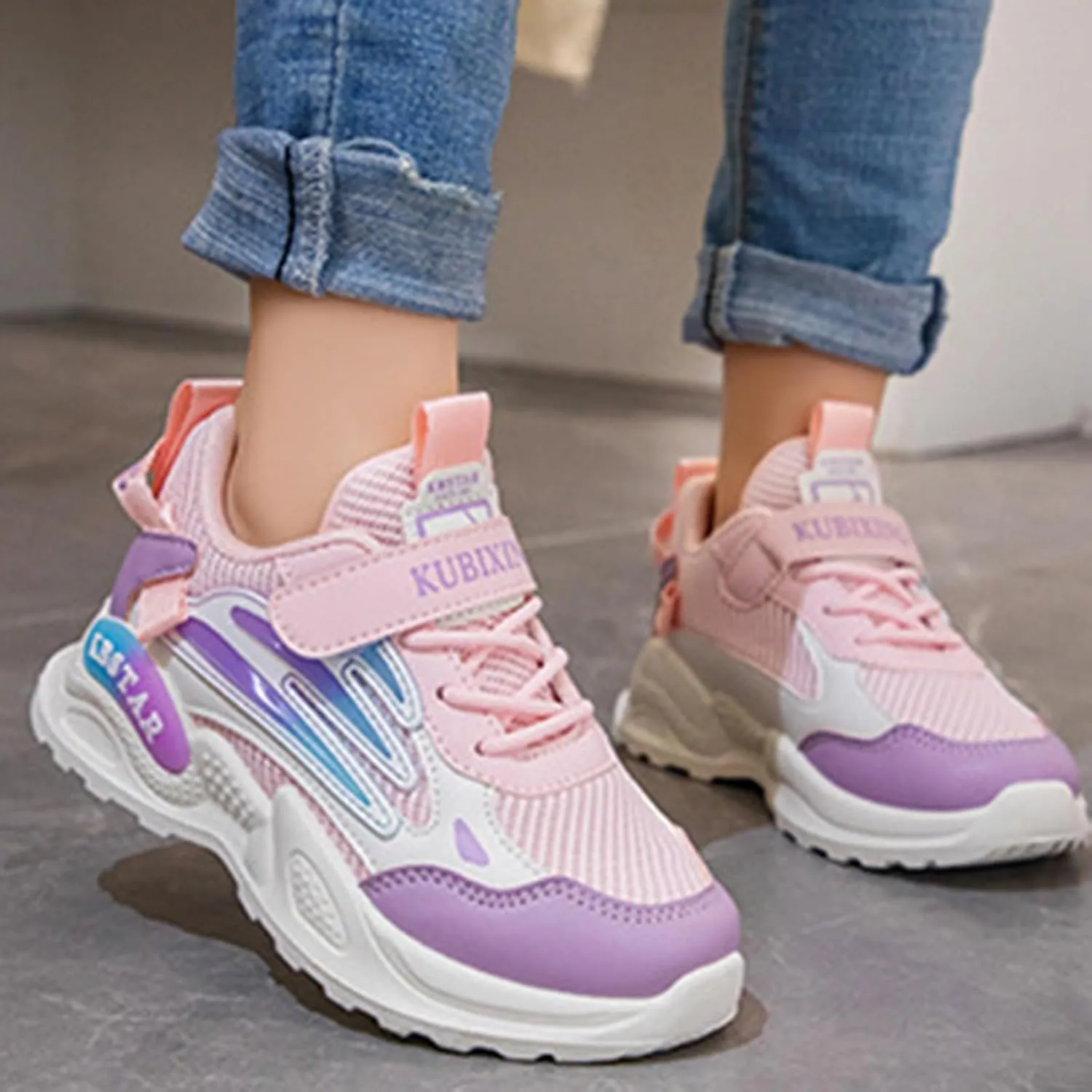 Kids Running Shoes Toddler Big Kids Shoes Boys Girls Breathable Sneakers Athletic Running Casual White Sports