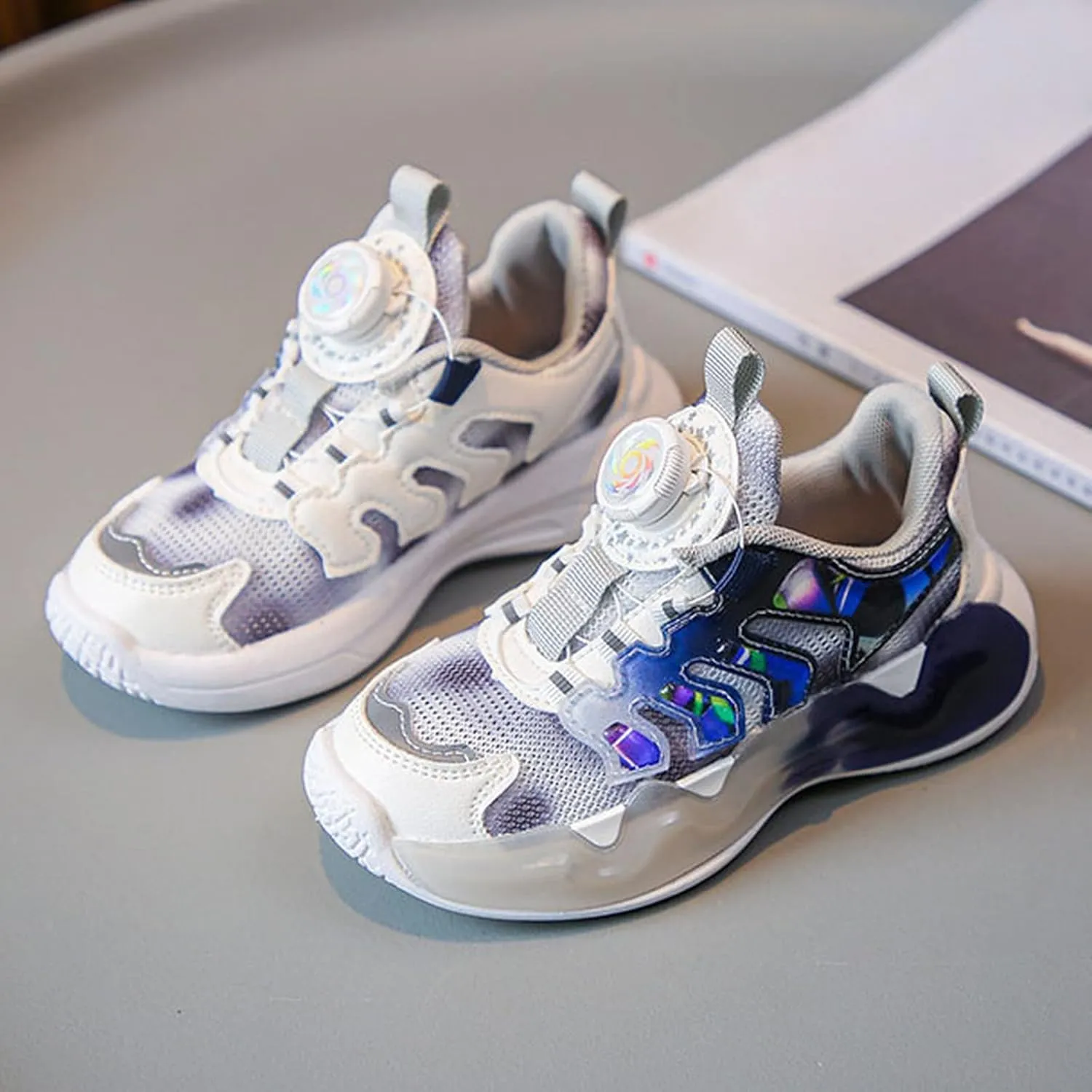 Kids Sneakers for Boys Girls Running Tennis Shoes Basketball Mesh Breathable Athletic Elementary School Shoes