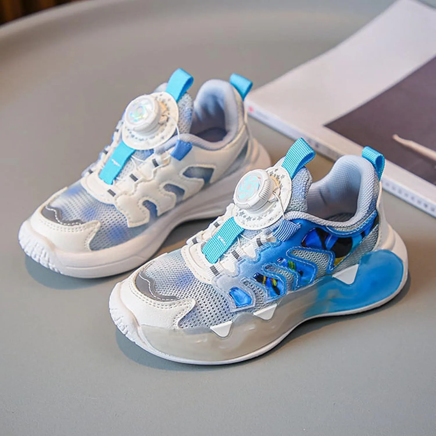 Kids Sneakers for Boys Girls Running Tennis Shoes Basketball Mesh Breathable Athletic Elementary School Shoes