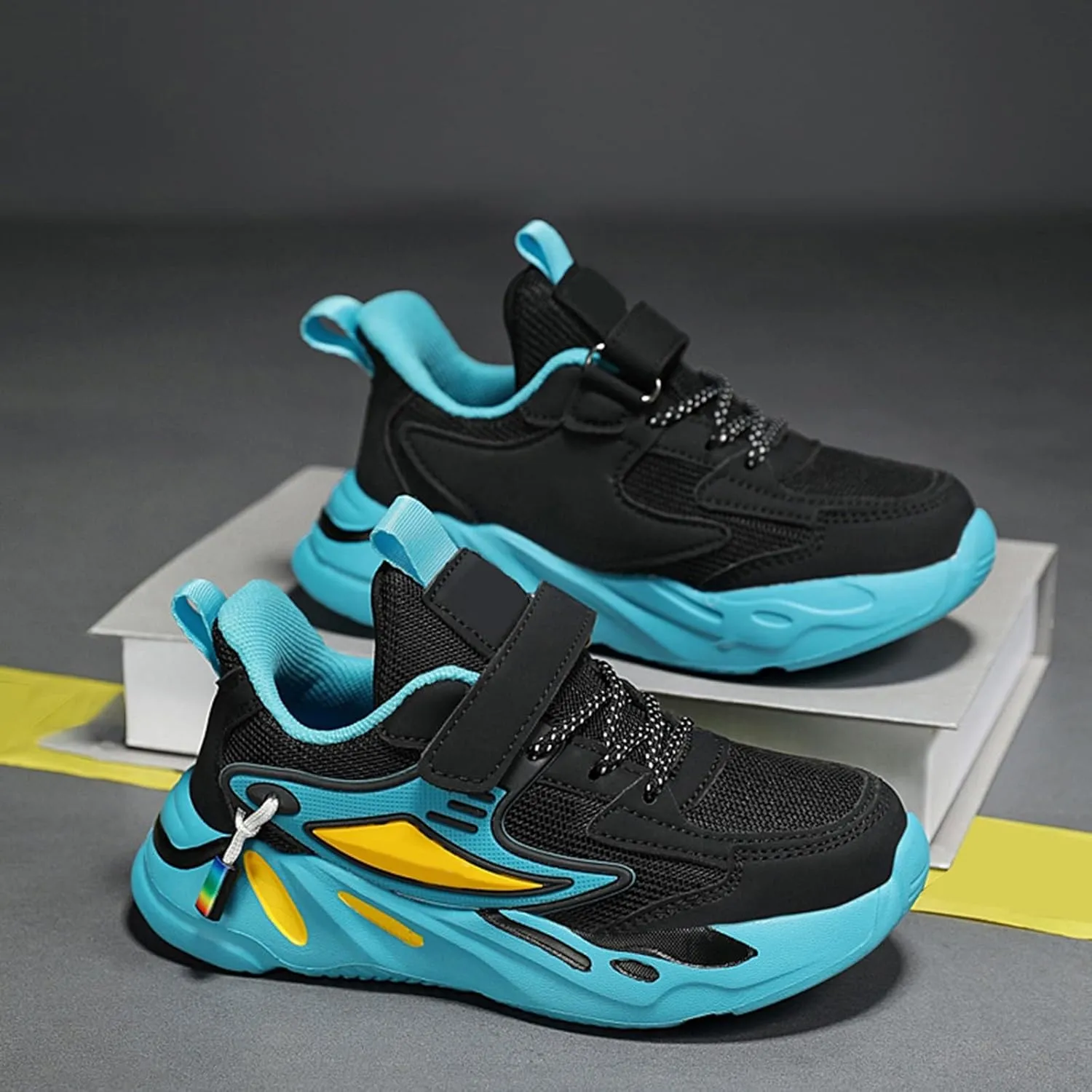 Kids Sneakers Tennis Shoes for Boys Girls Sneakers Breathable Knit Mesh Walking Shoes Athletic Running Sports Shoes