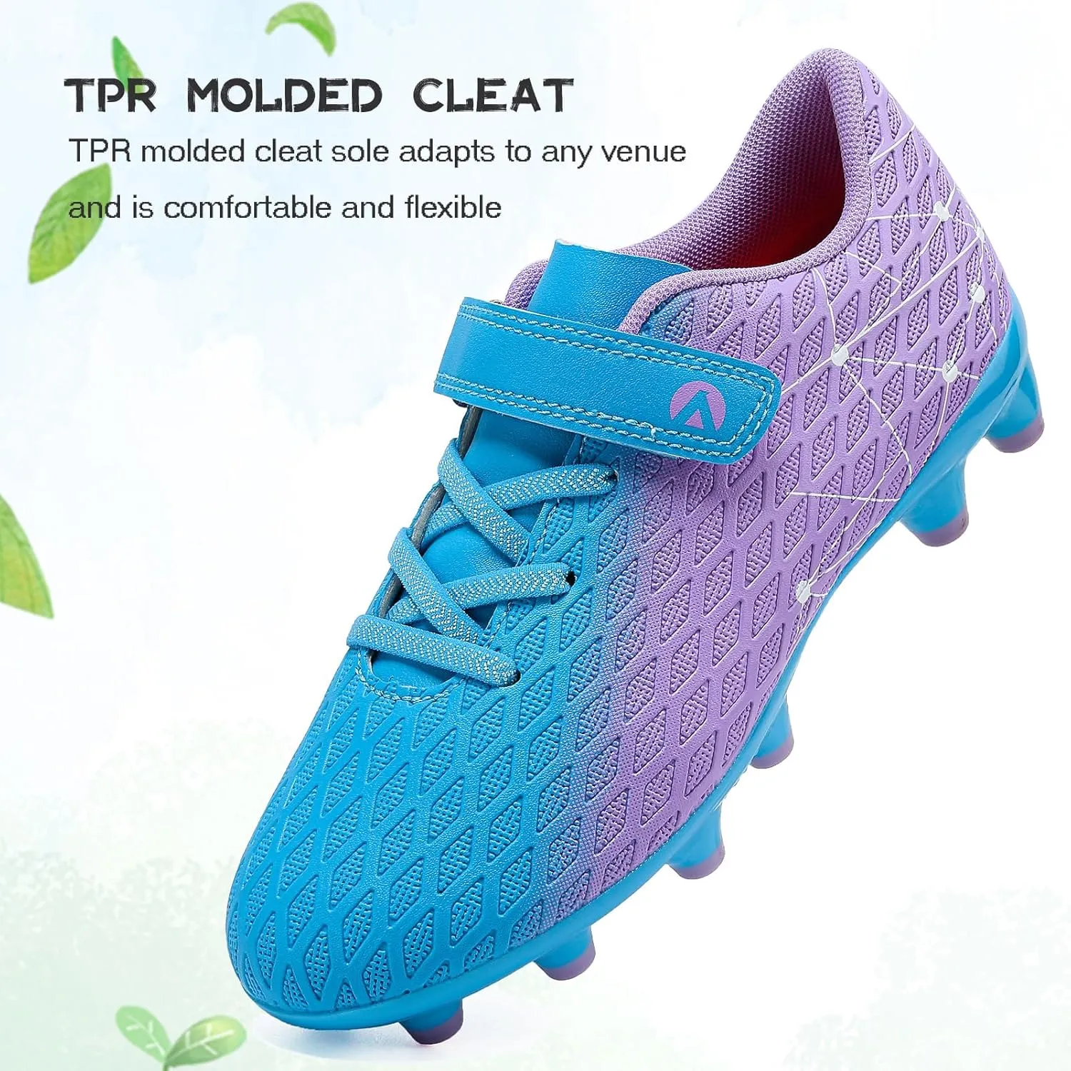 Kids Soccer Cleats Boys Girls Firm Ground Soccer FG/AG Soccer Athletic Outdoor Football Shoes Youth Turf Soccer Cleat Soccer Shoes for Little/Big Kid
