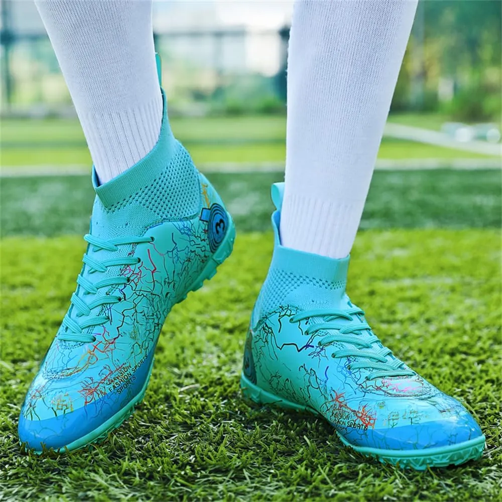 Kids Soccer Shoes Boys Girls Football Trainning Shoes Youth Firm Ground Athletic Turf Shoes Outdoor Professional Soccer Shoes Sneakers