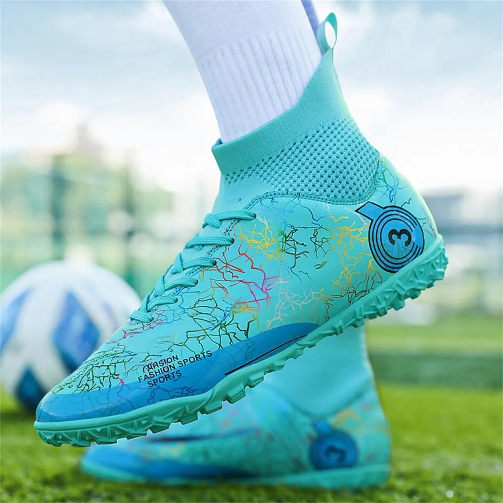 Kids Soccer Shoes Boys Girls Football Trainning Shoes Youth Firm Ground Athletic Turf Shoes Outdoor Professional Soccer Shoes Sneakers