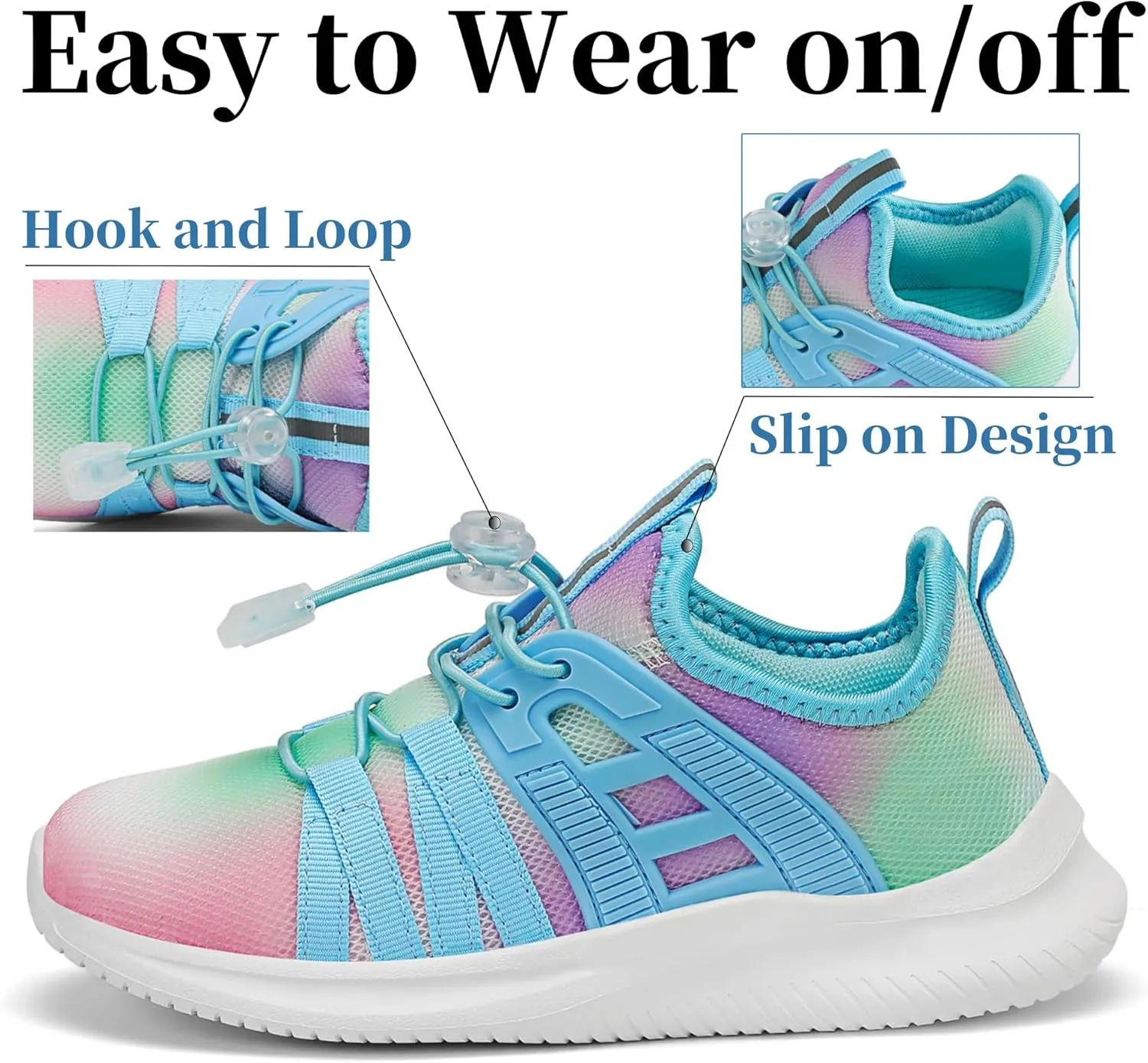 Kids Tennis Shoes, Girls Boys Comfortable Running Shoes, Lightweight Sneakers
