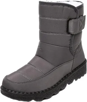 Ladmiple Winter Boots For Women Waterproof Snow Cute Ankle Booties Fur Lined Warm Slip On Comfortable Anti Slip Outdoor Shoes