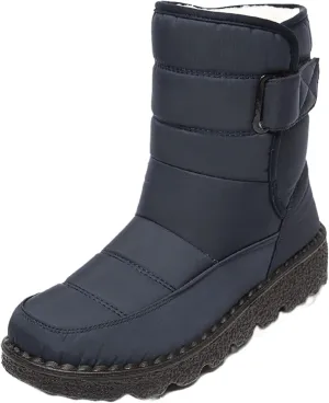 Ladmiple Winter Boots For Women Waterproof Snow Cute Ankle Booties Fur Lined Warm Slip On Comfortable Anti Slip Outdoor Shoes